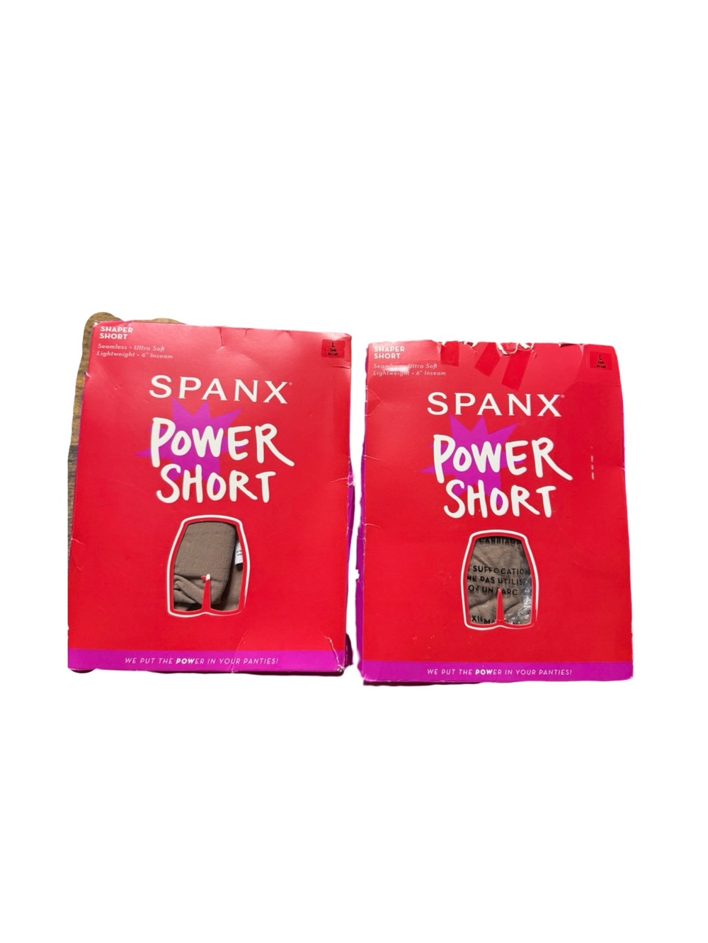 NWT SPANX Power Short Seamless Shaper Shorts 2744 Size Large 2 pair nwt new